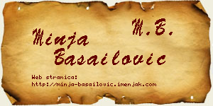 Minja Basailović vizit kartica